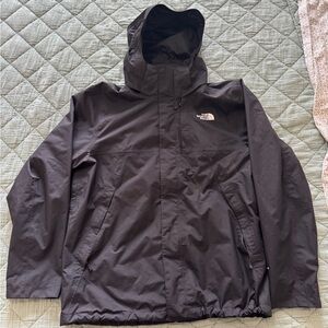 The North Face Men's Black Hooded Rain Jacket